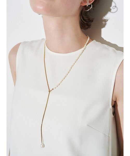 ELENDEEK（エレンディーク）の「2WAYパールスライダーネックレス（ネックレス・レディース・シルバー/ゴールド・FREE）」の16枚目の写真