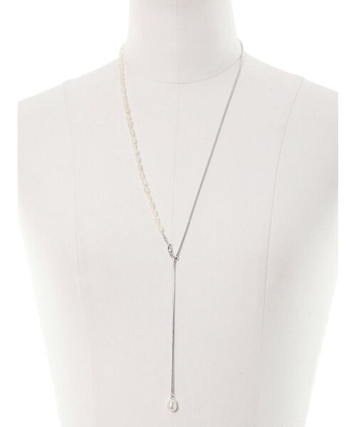 ELENDEEK（エレンディーク）の「2WAYパールスライダーネックレス（ネックレス・レディース・シルバー/ゴールド・FREE）」の7枚目の写真