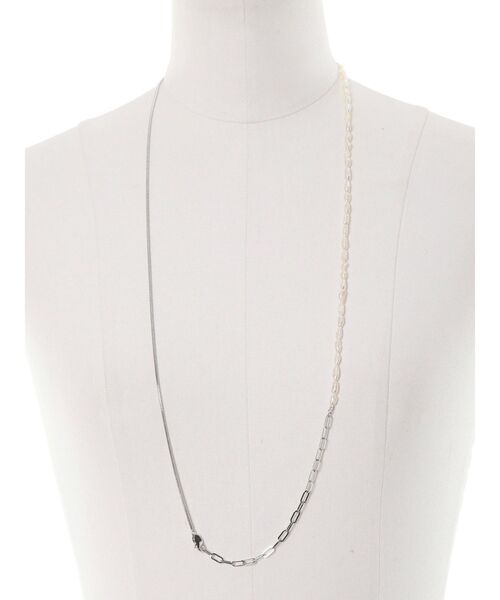 ELENDEEK（エレンディーク）の「2WAYパールスライダーネックレス（ネックレス・レディース・シルバー/ゴールド・FREE）」の6枚目の写真