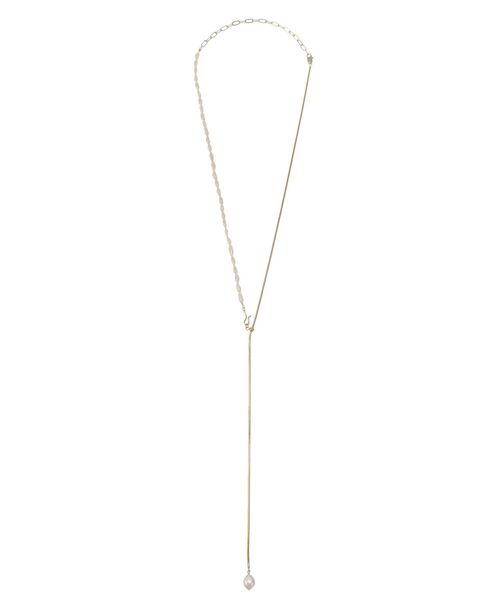 ELENDEEK（エレンディーク）の「2WAYパールスライダーネックレス（ネックレス・レディース・シルバー/ゴールド・FREE）」の5枚目の写真