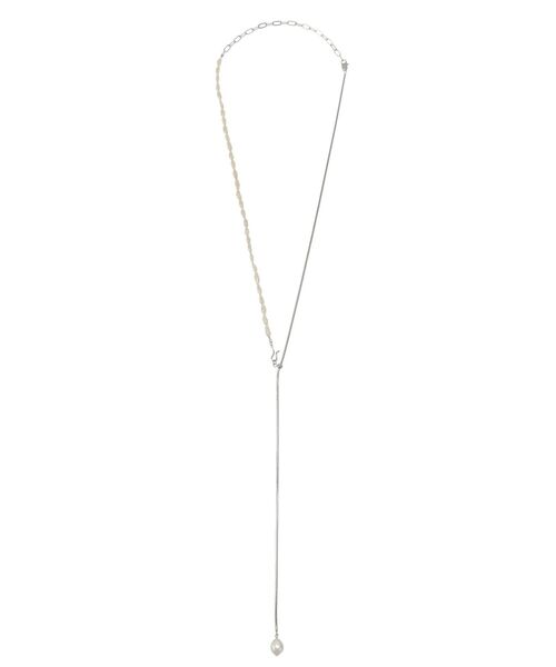 ELENDEEK（エレンディーク）の「2WAYパールスライダーネックレス（ネックレス・レディース・シルバー/ゴールド・FREE）」の4枚目の写真