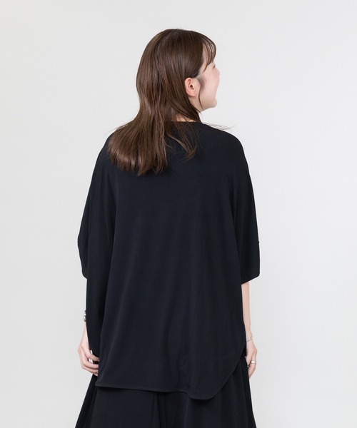 meeny miny（ミーニーマイニー）の「【meeny miny】とろみ～Tシャツ（Tシャツ/カットソー・レディース・パープル/ブラック/グレー・S-M/M-L）」の10枚目の写真