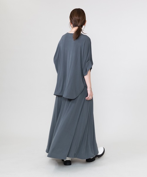meeny miny（ミーニーマイニー）の「【meeny miny】とろみ～Tシャツ（Tシャツ/カットソー・レディース・パープル/ブラック/グレー・S-M/M-L）」の11枚目の写真