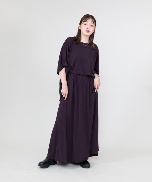 meeny miny（ミーニーマイニー）の「【meeny miny】とろみ～Tシャツ（Tシャツ/カットソー・レディース・パープル/ブラック/グレー・S-M/M-L）」の15枚目の写真