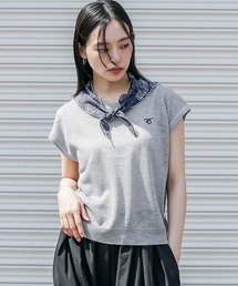 mili an deni | バンダナスカーフ付き半袖ニットトップス(ニット/セーター)