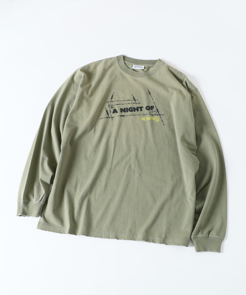 JOURNAL STANDARD(ジャーナルスタンダード)の「YOUTHLESS / ユースレス プリント ロンT(Tシャツ/カットソー・メンズ・ホワイト/カーキ/ブラック/ブラック系その他/ブルー系その他・LARGE/MEDIUM)」の4枚目の写真