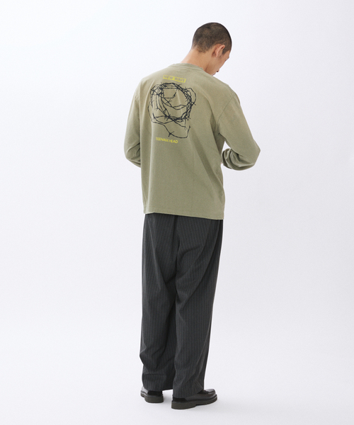 JOURNAL STANDARD(ジャーナルスタンダード)の「YOUTHLESS / ユースレス プリント ロンT(Tシャツ/カットソー・メンズ・ホワイト/カーキ/ブラック/ブラック系その他/ブルー系その他・LARGE/MEDIUM)」の7枚目の写真