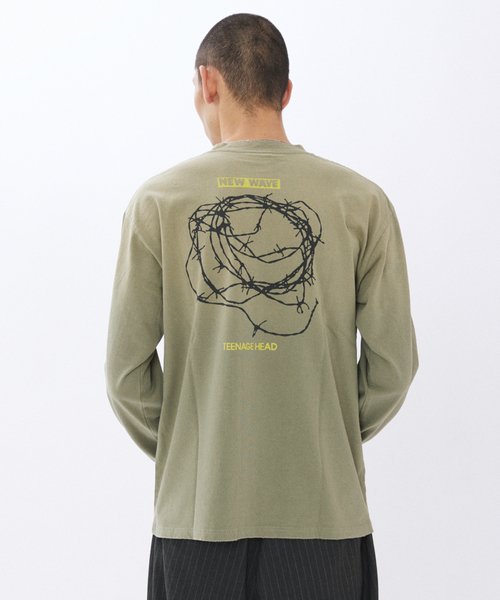 JOURNAL STANDARD(ジャーナルスタンダード)の「YOUTHLESS / ユースレス プリント ロンT(Tシャツ/カットソー・メンズ・ホワイト/カーキ/ブラック/ブラック系その他/ブルー系その他・LARGE/MEDIUM)」の11枚目の写真