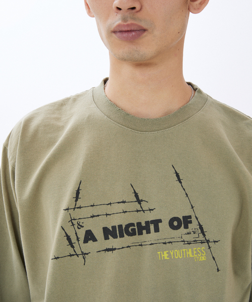 JOURNAL STANDARD(ジャーナルスタンダード)の「YOUTHLESS / ユースレス プリント ロンT(Tシャツ/カットソー・メンズ・ホワイト/カーキ/ブラック/ブラック系その他/ブルー系その他・LARGE/MEDIUM)」の12枚目の写真