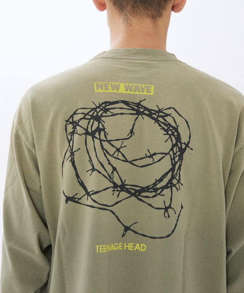 JOURNAL STANDARD(ジャーナルスタンダード)の「YOUTHLESS / ユースレス プリント ロンT(Tシャツ/カットソー・メンズ・ホワイト/カーキ/ブラック/ブラック系その他/ブルー系その他・LARGE/MEDIUM)」の13枚目の写真