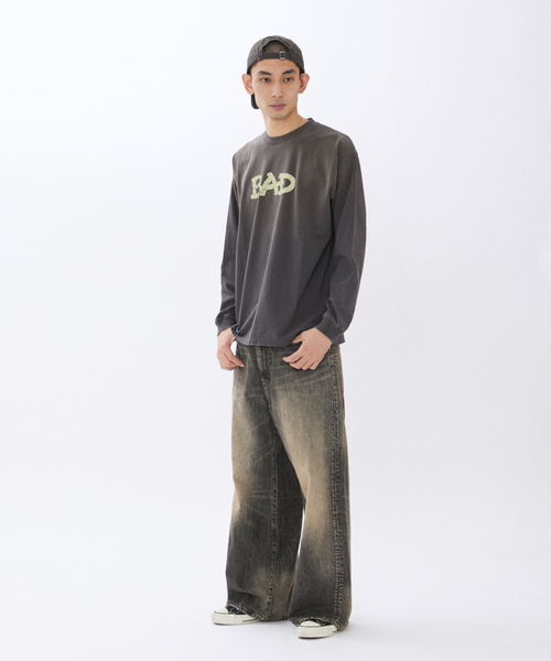 JOURNAL STANDARD(ジャーナルスタンダード)の「YOUTHLESS / ユースレス プリント ロンT(Tシャツ/カットソー・メンズ・ホワイト/カーキ/ブラック/ブラック系その他/ブルー系その他・LARGE/MEDIUM)」の15枚目の写真