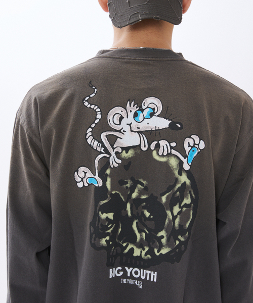 JOURNAL STANDARD(ジャーナルスタンダード)の「YOUTHLESS / ユースレス プリント ロンT(Tシャツ/カットソー・メンズ・ホワイト/カーキ/ブラック/ブラック系その他/ブルー系その他・LARGE/MEDIUM)」の21枚目の写真