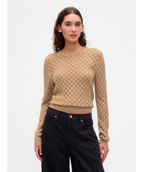 GAP（ギャップ）の「ポインテール セーター（ニット/セーター・レディース・ワイン/オフホワイト/ブラック/キャメル・S/XXS/XL/L/M/XS）」の3枚目の写真