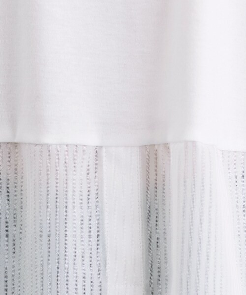 INDIVI(インディヴィ)の「【コットン】シャツ切り替えカットソー(Tシャツ/カットソー・レディース・ブラック/オフホワイト/グリーン/ホワイト系7・19/15 /13/05/38/34)」の18枚目の写真