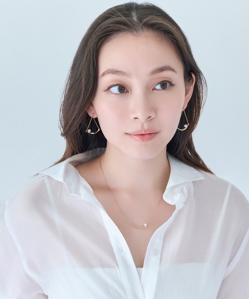 Phoebe(フィービィー)の「【金属アレルギー対応】スライヴパールネックレス/全長:43~46cm/ニッケルフリー(ネックレス・レディース・イエローゴールド/シルバー・FREE)」の5枚目の写真