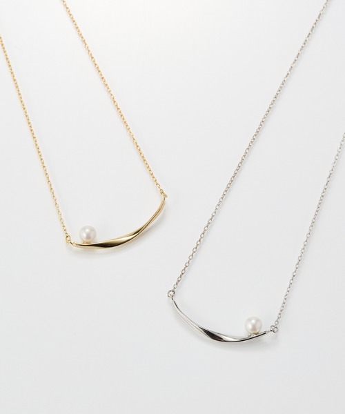 Phoebe(フィービィー)の「【金属アレルギー対応】スライヴパールネックレス/全長:43~46cm/ニッケルフリー(ネックレス・レディース・イエローゴールド/シルバー・FREE)」の3枚目の写真