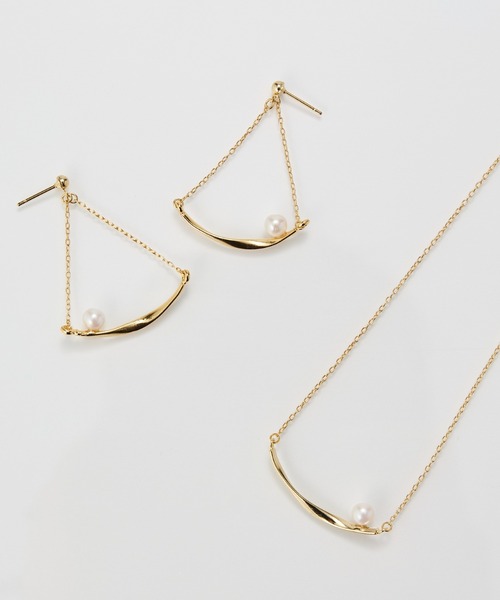 Phoebe(フィービィー)の「【金属アレルギー対応】スライヴパールネックレス/全長:43~46cm/ニッケルフリー(ネックレス・レディース・イエローゴールド/シルバー・FREE)」の10枚目の写真