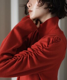 EMMEL REFINES | ＜EMMEL REFINES＞EM ギャザーパフスリーブ タートルニット ワンピース(ワンピース)