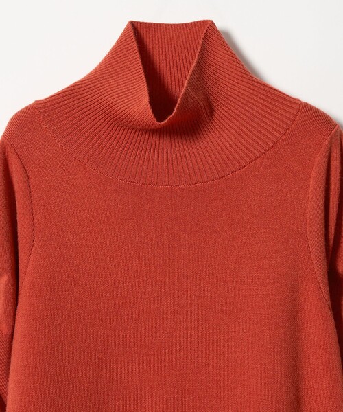 EMMEL REFINES＞EM ギャザーパフスリーブ タートルニット ワンピース