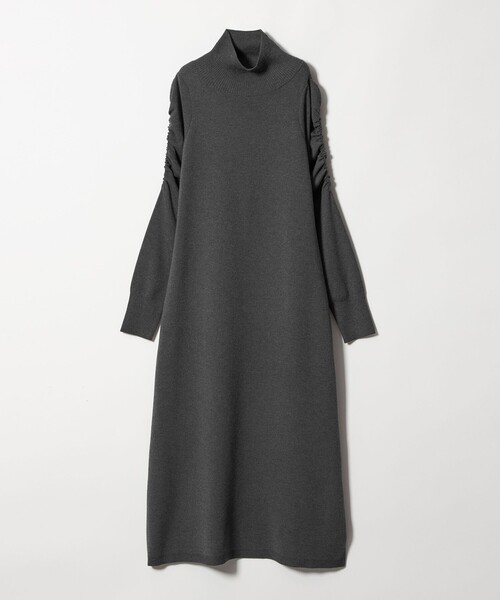 EMMEL REFINES（エメルリファインズ）の「＜EMMEL REFINES＞EM ギャザーパフスリーブ タートルニット ワンピース（ワンピース・レディース・オレンジ系その他/ダークグレー・FREE）」の21枚目の写真