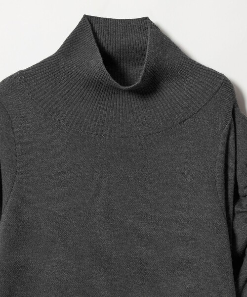 EMMEL REFINES＞EM ギャザーパフスリーブ タートルニット ワンピース