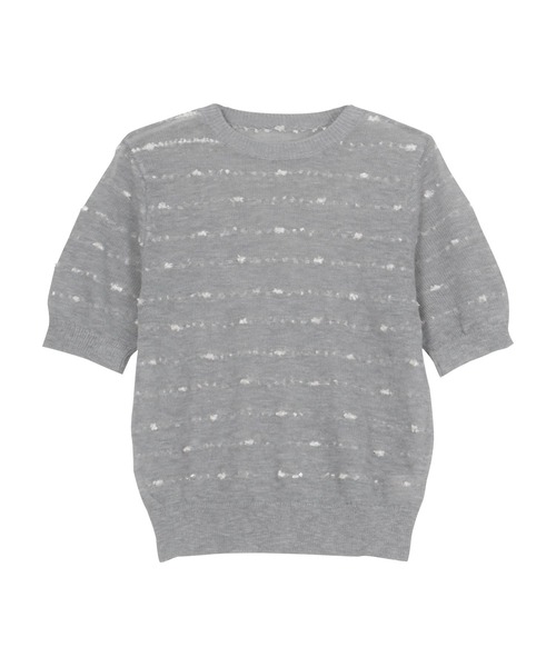 KOBE LETTUCE（コウベレタス）の「シアーサマーニットトップス（ニット/セーター・レディース・ブラック/ネイビー/グレー/ピンク・M）」の13枚目の写真