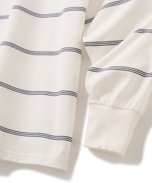 FTC（エフティーシー）の「STRIPE L/S TOP（Tシャツ/カットソー・メンズ・ホワイト/ブラック/オリーブ・MEDIUM/LARGE/X-LARGE/SMALL）」の5枚目の写真