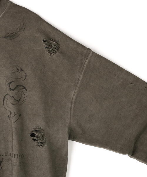 DANKE SCHON（ダンケシェーン）の「DankeSchon/ダンケシェーン/BURN CREWNECK（スウェット・メンズ・ベージュ・M/L）」の17枚目の写真