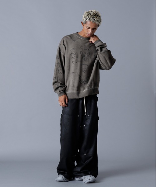 DANKE SCHON（ダンケシェーン）の「DankeSchon/ダンケシェーン/BURN CREWNECK（スウェット・メンズ・ベージュ・M/L）」の6枚目の写真