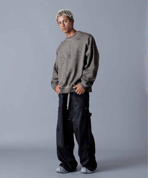 DANKE SCHON（ダンケシェーン）の「DankeSchon/ダンケシェーン/BURN CREWNECK（スウェット・メンズ・ベージュ・M/L）」の7枚目の写真