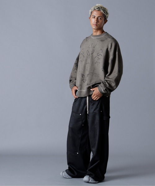 DANKE SCHON（ダンケシェーン）の「DankeSchon/ダンケシェーン/BURN CREWNECK（スウェット・メンズ・ベージュ・M/L）」の8枚目の写真