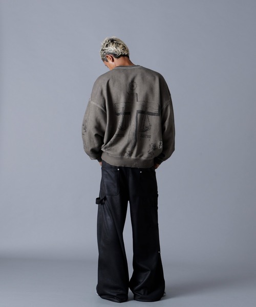 DANKE SCHON（ダンケシェーン）の「DankeSchon/ダンケシェーン/BURN CREWNECK（スウェット・メンズ・ベージュ・M/L）」の9枚目の写真