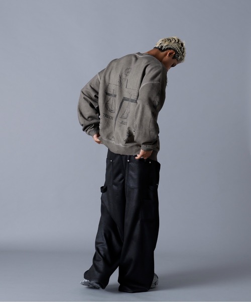 DANKE SCHON（ダンケシェーン）の「DankeSchon/ダンケシェーン/BURN CREWNECK（スウェット・メンズ・ベージュ・M/L）」の10枚目の写真