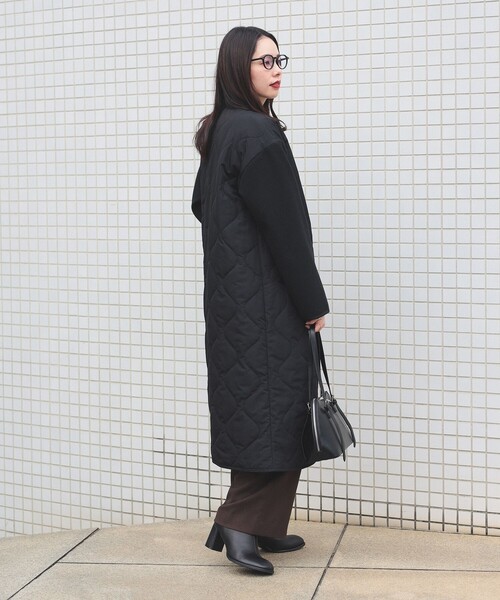 BEAMS HEART(ビームスハート)の「MA-1×キルトコート(その他アウター・レディース・オリーブ/ブラック・FREE)」の4枚目の写真