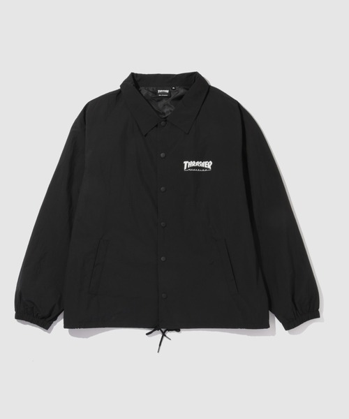 THRASHER（スラッシャー）の「THRASHER Coach Jacket  Lightweight Streetwear Outerwear【撥水加工 UVカット】（ナイロンジャケット・メンズ・ブラック/カーキ・M/XL/L）」の11枚目の写真