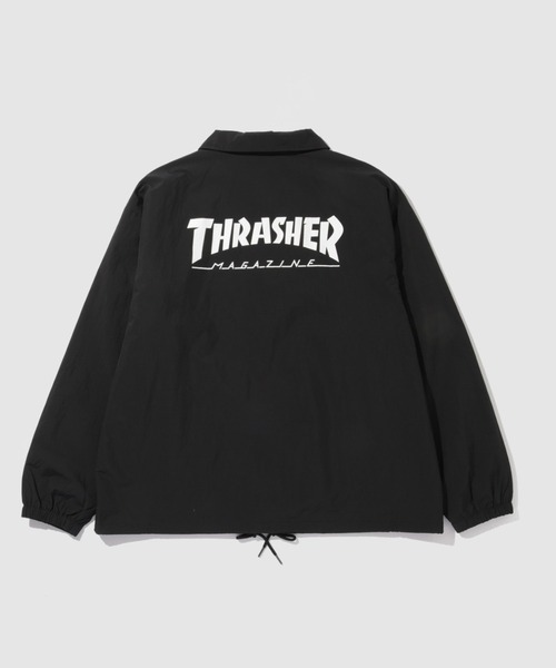 THRASHER（スラッシャー）の「THRASHER Coach Jacket  Lightweight Streetwear Outerwear【撥水加工 UVカット】（ナイロンジャケット・メンズ・ブラック/カーキ・M/XL/L）」の13枚目の写真