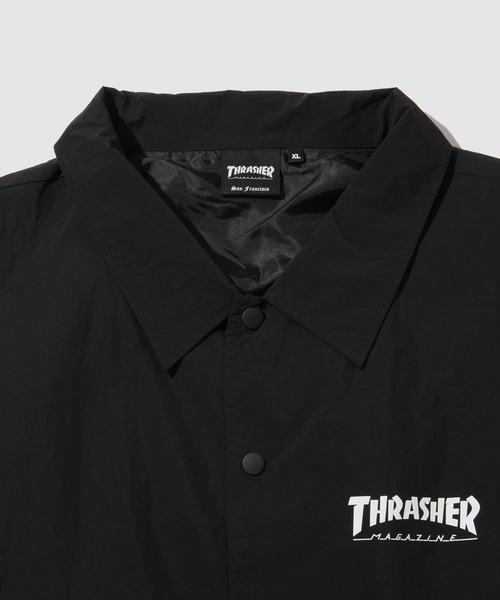 THRASHER（スラッシャー）の「THRASHER Coach Jacket  Lightweight Streetwear Outerwear【撥水加工 UVカット】（ナイロンジャケット・メンズ・ブラック/カーキ・M/XL/L）」の14枚目の写真