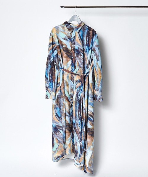 RUMCHE(ラムシェ)の「Wing Print Shirt Dress / ウィングプリントシャツドレス(シャツワンピース・レディース・ピンク/ブルー・FREE)」の3枚目の写真
