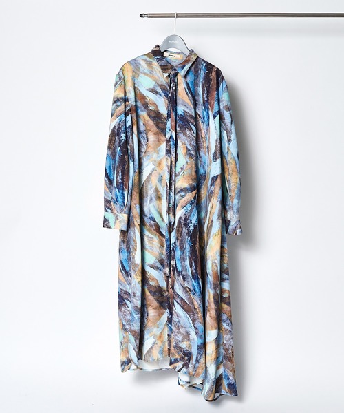 RUMCHE(ラムシェ)の「Wing Print Shirt Dress / ウィングプリントシャツドレス(シャツワンピース・レディース・ピンク/ブルー・FREE)」の21枚目の写真