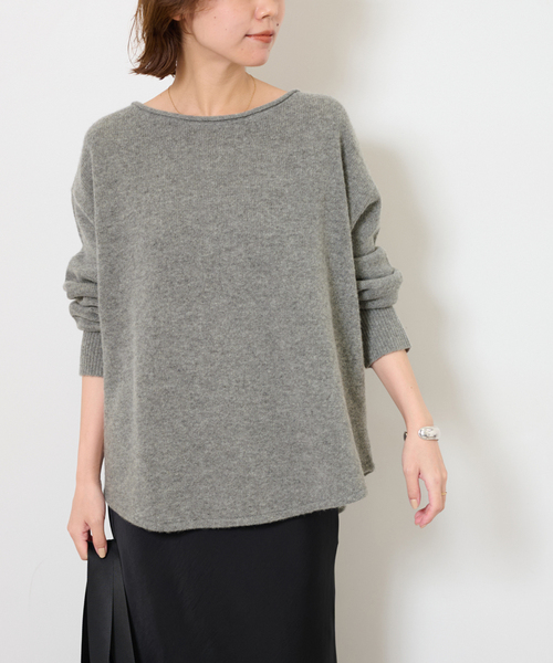 JOURNAL STANDARD relume（ジャーナルスタンダード　レリューム）の「ラムウールボートネックルーズプルオーバー（ニット/セーター・レディース・バーガンディー/ネイビー/アイボリー/グレー・FREE）」の16枚目の写真