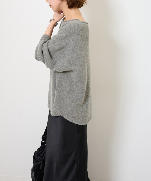 JOURNAL STANDARD relume（ジャーナルスタンダード　レリューム）の「ラムウールボートネックルーズプルオーバー（ニット/セーター・レディース・バーガンディー/ネイビー/アイボリー/グレー・FREE）」の15枚目の写真