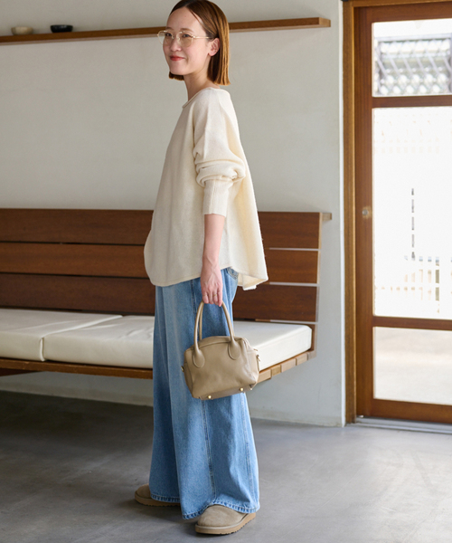 JOURNAL STANDARD relume（ジャーナルスタンダード　レリューム）の「ラムウールボートネックルーズプルオーバー（ニット/セーター・レディース・バーガンディー/ネイビー/アイボリー/グレー・FREE）」の22枚目の写真