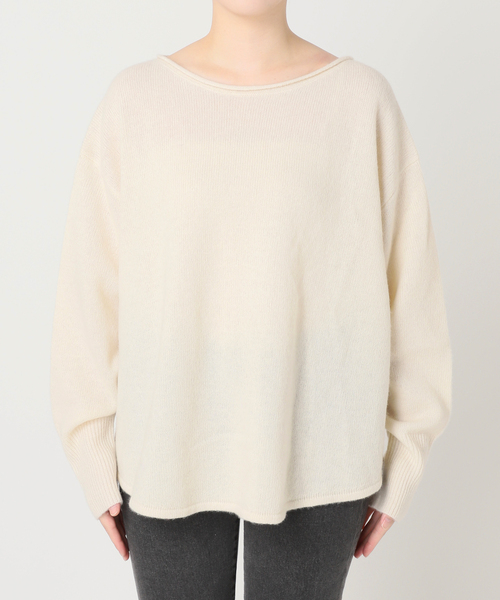 JOURNAL STANDARD relume（ジャーナルスタンダード　レリューム）の「ラムウールボートネックルーズプルオーバー（ニット/セーター・レディース・バーガンディー/ネイビー/アイボリー/グレー・FREE）」の6枚目の写真