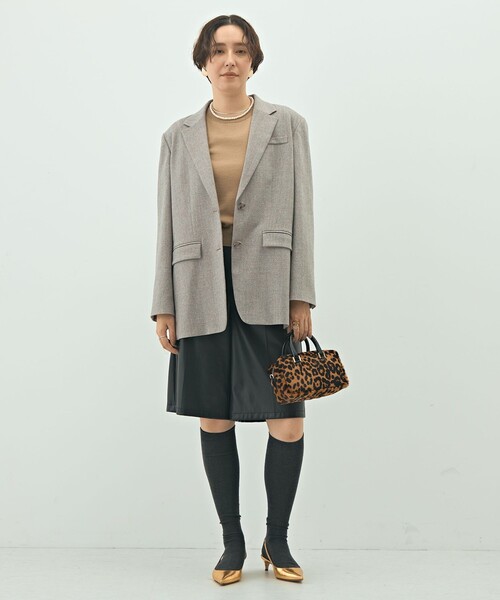 セール】シルクネップツイードオーバージャケット（テーラード