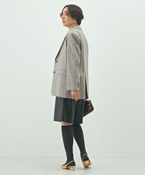 NOLLEY’S Sophi（ノーリーズソフィ）の「シルクネップツイードオーバージャケット（テーラードジャケット・レディース・グレイッシュベージュ/チャコールグレー・38/36）」の13枚目の写真