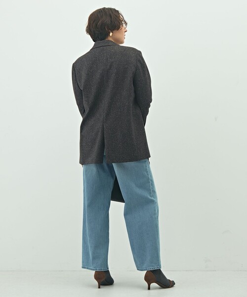 セール】シルクネップツイードオーバージャケット（テーラード