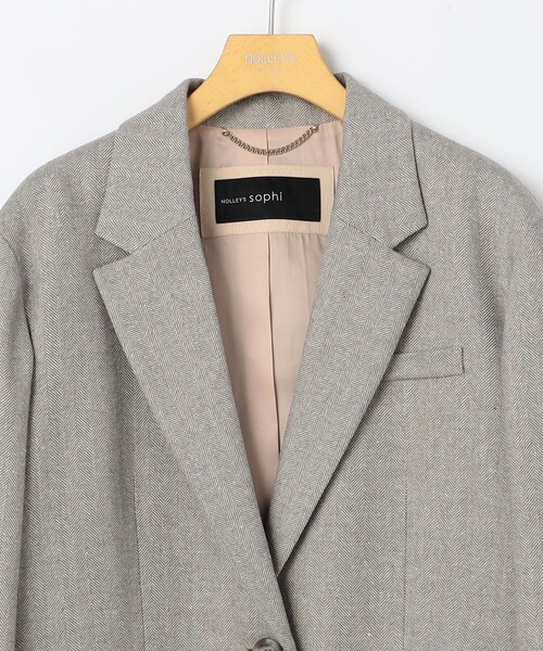 セール】シルクネップツイードオーバージャケット（テーラード