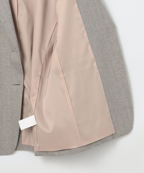 NOLLEY’S Sophi（ノーリーズソフィ）の「シルクネップツイードオーバージャケット（テーラードジャケット・レディース・グレイッシュベージュ/チャコールグレー・38/36）」の3枚目の写真