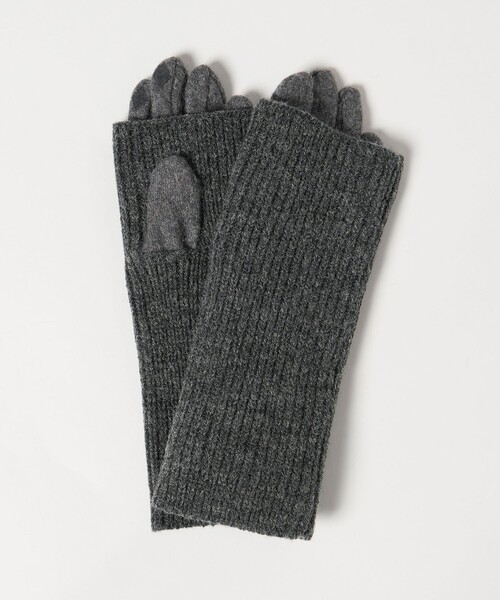 green label relaxing（グリーンレーベルリラクシング）の「アームウォーマー 3WAY グローブ / 手袋　タッチパネル対応（手袋・レディース・グレー/オフホワイト/ブラック/ライトグレー/モカ・FREE）」の5枚目の写真