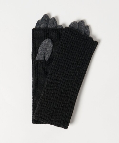 green label relaxing（グリーンレーベルリラクシング）の「アームウォーマー 3WAY グローブ / 手袋　タッチパネル対応（手袋・レディース・グレー/オフホワイト/ブラック/ライトグレー/モカ・FREE）」の3枚目の写真